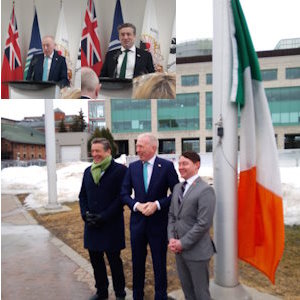 Irish Flag Raising Ceremony Ottawa